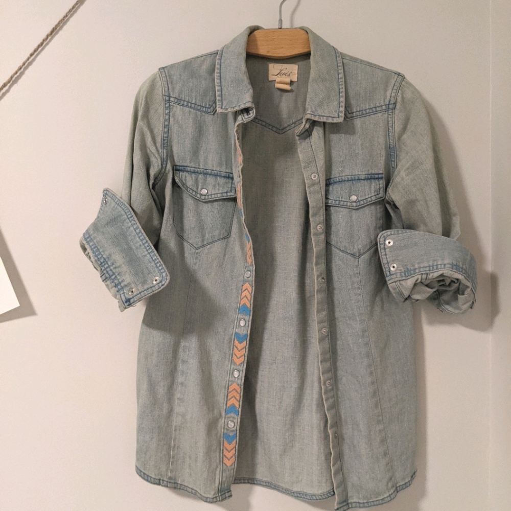 Denim button up - Picture 2 of 4
